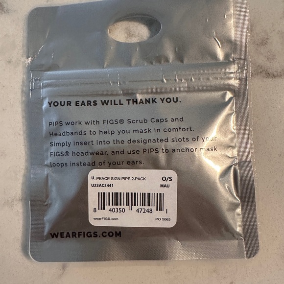 Figs Pink Peace Sign PIPS Ear Relief System RARE - Picture 2 of 2